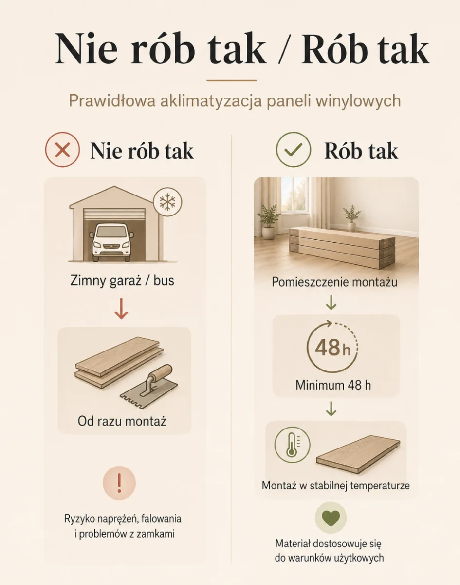 aklimatyzacja panele winylowe