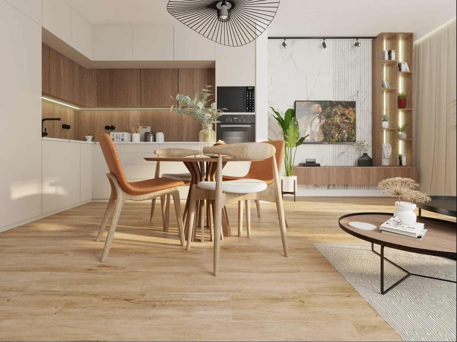 Madera Podłogi z Natury – aranżacja, klasyczny panel SPC na klik