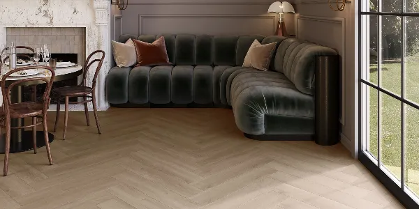 Invictus Cookie 32 - Divine Oak - Herringbone Dryback LVT