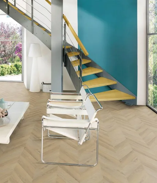 Project Floors Mellow Woods PW 5000 dąb szarobeżowy jodełka francuska chevron klejona Dryback LVT panele winylowe