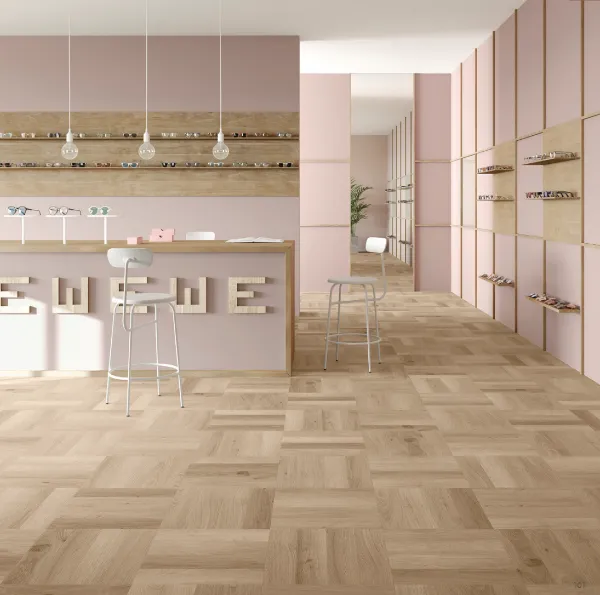 Invictus Sunrise 30 Jodełka - Parquet Dryback LVT - Highland Oak