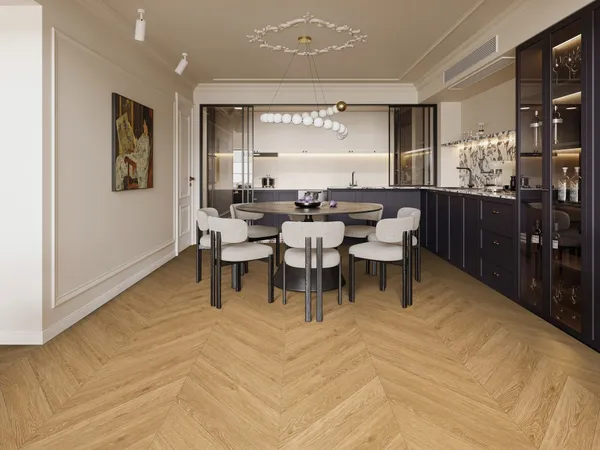 Premium Floor Chevron Dąb Empire 99343 jodełka francuska klik SPC panele winylowe