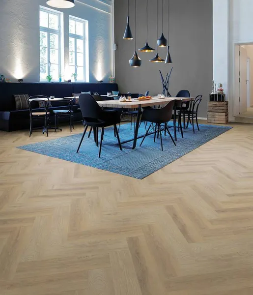 Project Floors Mellow Woods PW 5000 dąb szarobeżowy jodełka klejona Dryback LVT panele winylowe