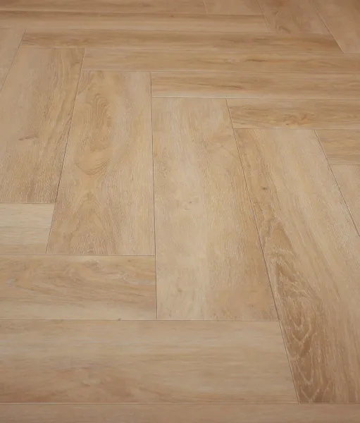 Invictus Champagne 31 - Herringbone Dryback LVT - Divine Oak