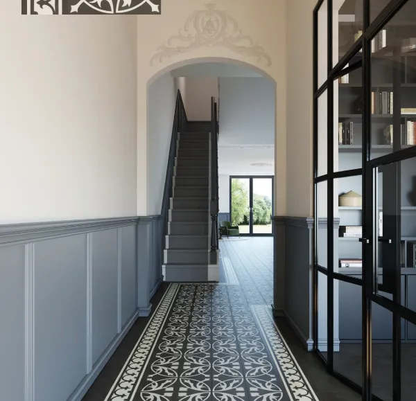 Invictus Victorian Treasure Charcoal 99 Stone Dryback Border LVT Maximus