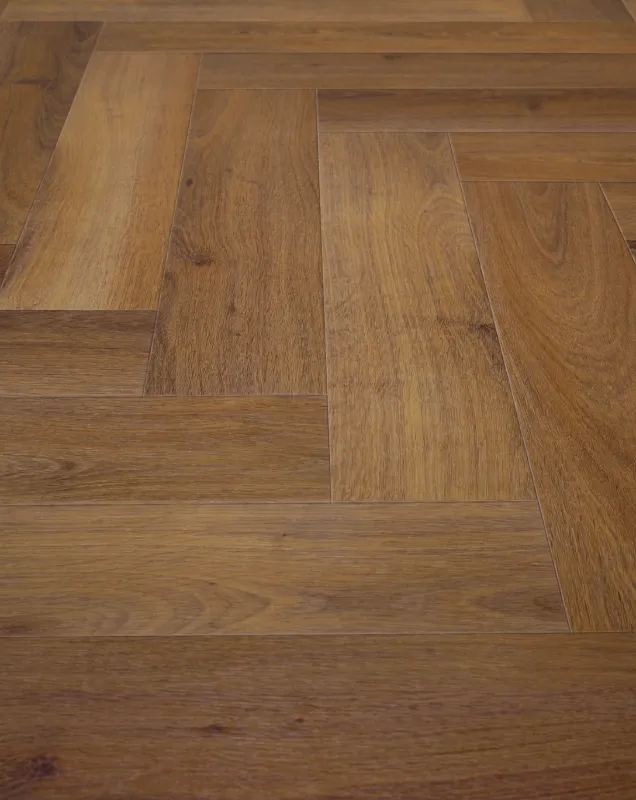 Invictus Chocolate 42 Jodełka - Parquet Dryback LVT - Highland Oak