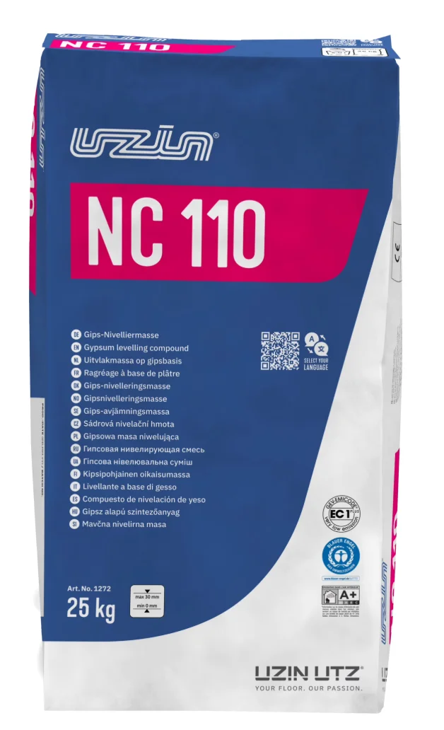 UZIN NC 110 wytrzymała anhydrytowa masa naprawcza 0–30 mm 25 kg