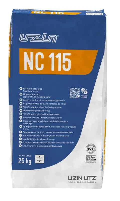 UZIN NC 115 anhydrytowa masa niwelująca zbrojona włóknem 2–30 mm 25 kg