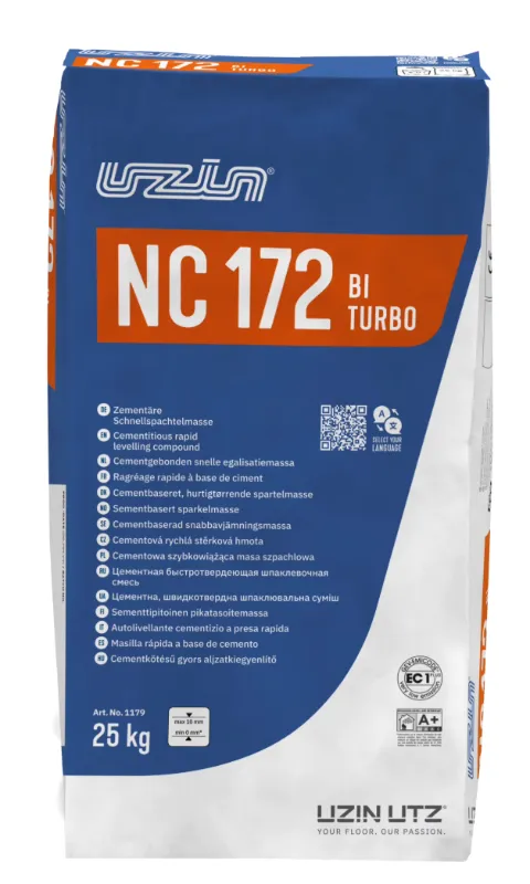 UZIN NC 172 BiTurbo bardzo szybka masa wygładzająca premium 0–10 mm 25 kg