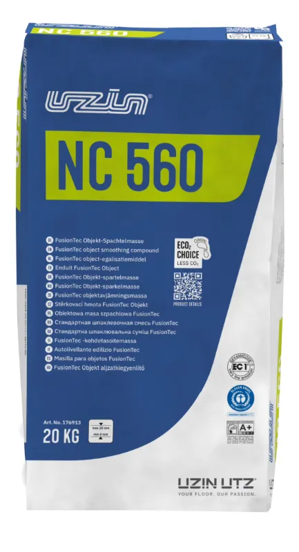 UZIN NC 560 FusionTec obiektowa masa szpachlowa i niwelująca 0–20 mm C30/F7 20 kg
