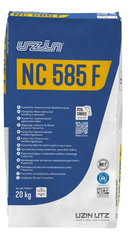 UZIN NC 585 F FusionTec masa niwelująca z włóknem szklanym 3–20 mm C40/F10 20 kg