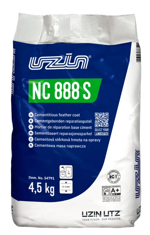 UZIN NC 888 S bardzo drobnoziarnista szybka masa szpachlowa 0–4 mm 4,5 kg
